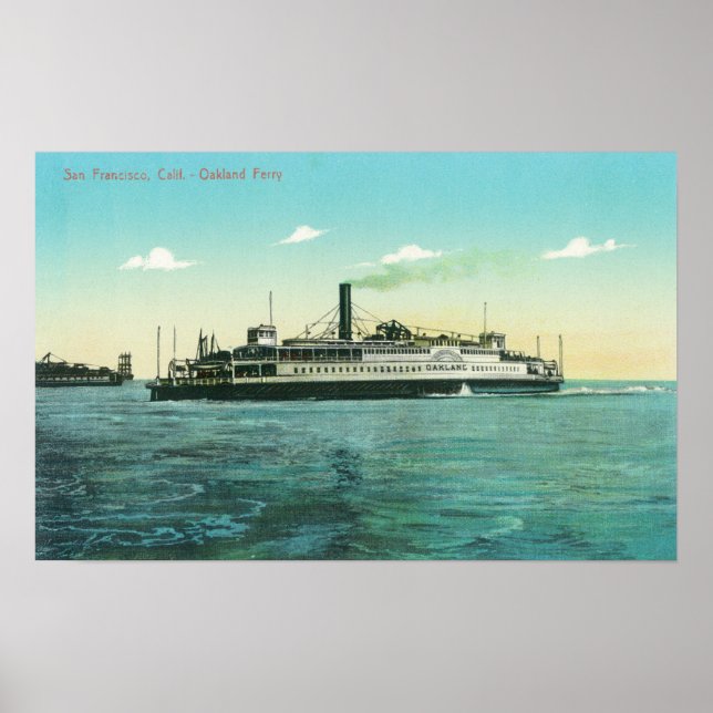 Aussicht auf die Fähre von Oakland Poster (Vorne)