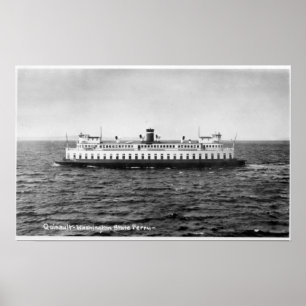Aussicht auf die Fähre von Quinault Poster