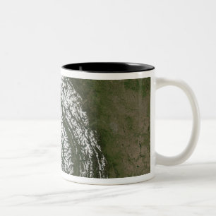 Aussicht auf die Felsengebirge Zweifarbige Tasse