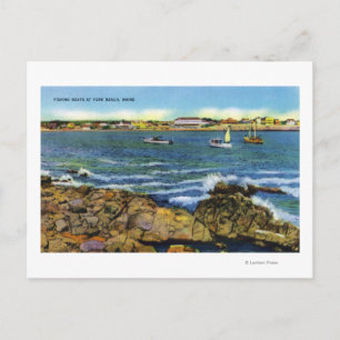 Aussicht auf die Fischerboote vom York Beach Postkarte