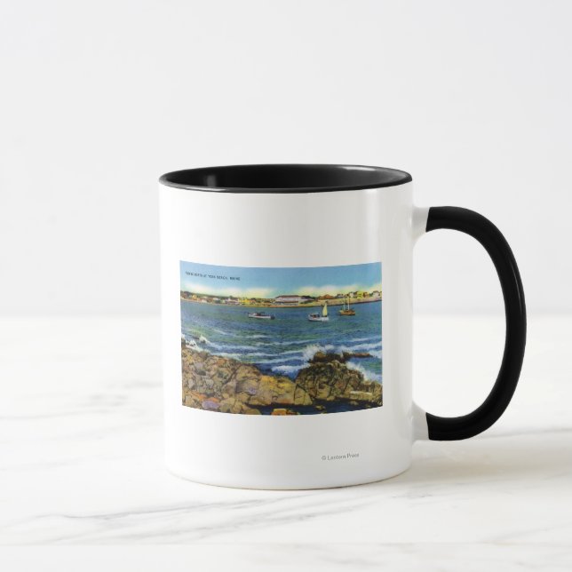 Aussicht auf die Fischerboote vom York Beach Tasse (Rechts)