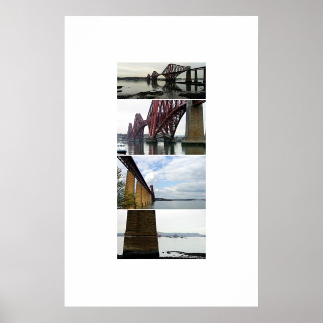 Aussicht auf die Forth Rail Bridge Poster (Vorne)