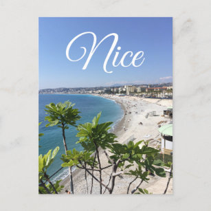 Aussicht auf die französische Riviera in Nizza Postkarte