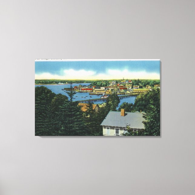 Aussicht auf die Fußgängerbrücke Leinwanddruck (Vorderseite)