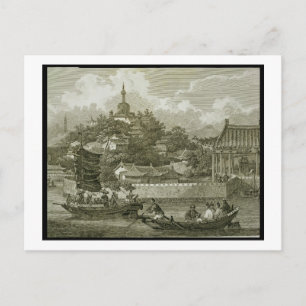 Aussicht auf die Gärten des Kaiserpalastes, Peki Postkarte