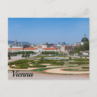 Aussicht auf die Gärten in der Nähe des Palastes L Postkarte