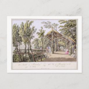 Aussicht auf die Gärten von Reisenberg in der Nähe Postkarte