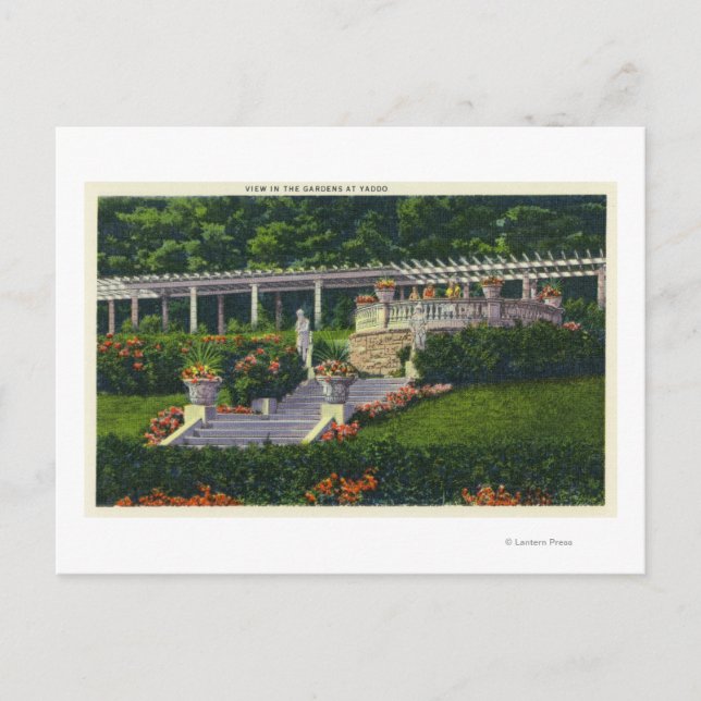 Aussicht auf die Gärten von Yaddo Postkarte (Vorderseite)