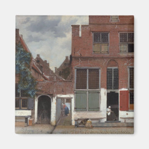 Aussicht auf die Häuser in Delft The Little Stree Magnet