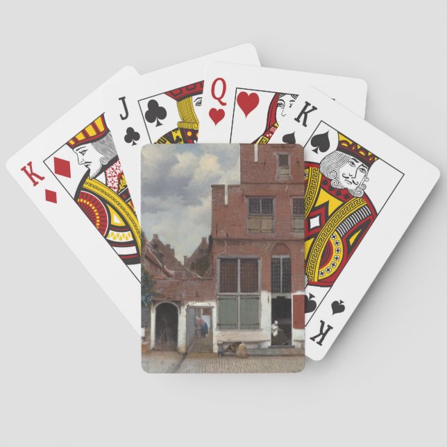 Aussicht auf die Häuser in Delft The Little Street Spielkarten (Rückseite)