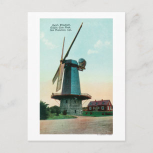 Aussicht auf die holländische Windmühle im Golden Postkarte