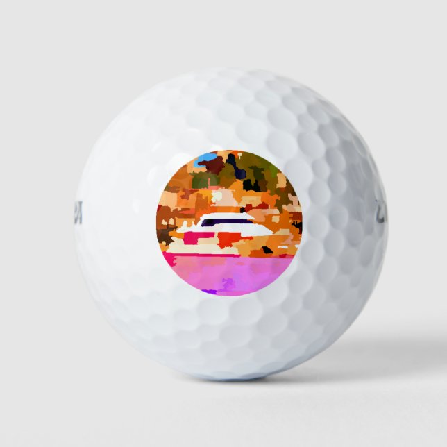 Aussicht auf die Insel Catalina von Jon Baran Golfball (Vorderseite)