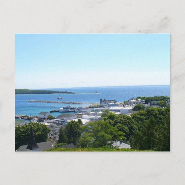 Aussicht auf die Insel Mackinac Postkarte (Vorderseite)