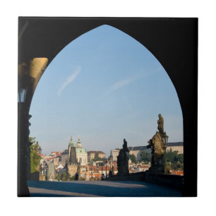 Aussicht auf die Karlsbrücke in Prag Fliese