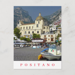 Aussicht auf die Kirche Positano Postkarte