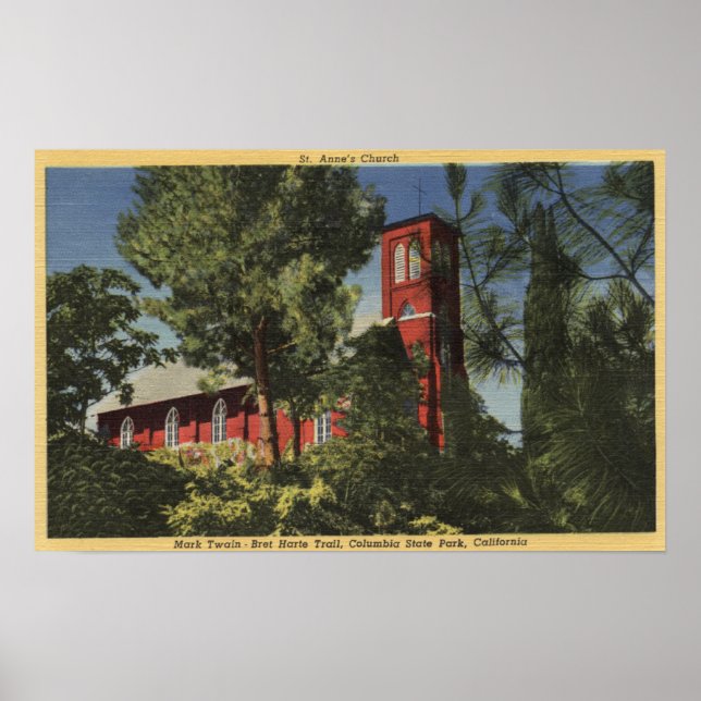 Aussicht auf die Kirche St. Anne (1856) Poster (Vorne)