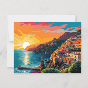 Aussicht auf die Küste von Amalfi Italien Postkarte