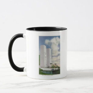 Aussicht auf die Landung und die Pylonen Tasse