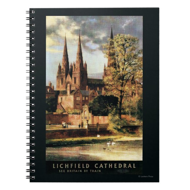 Aussicht auf die Lichfield-Kathedrale Notizblock (Vorderseite)