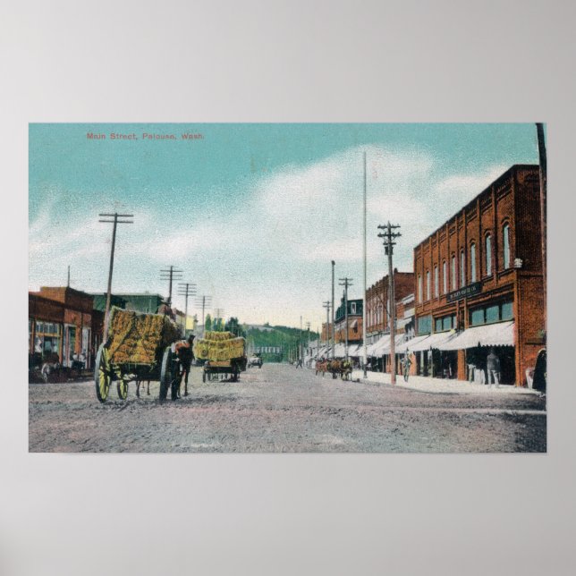 Aussicht auf die Main StreetPalouse, WA Poster (Vorne)
