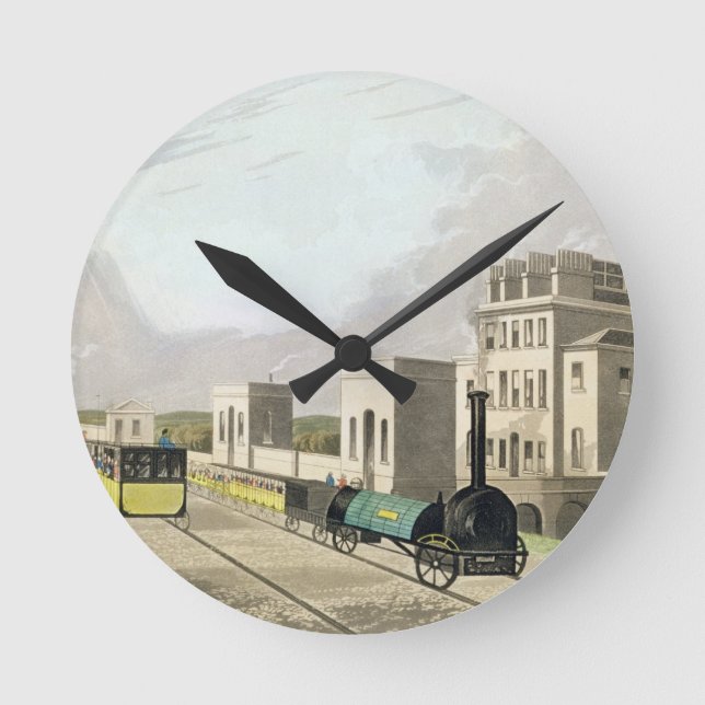 Aussicht auf die Manchester und die Liverpool-Bahn Runde Wanduhr (Vorderseite)