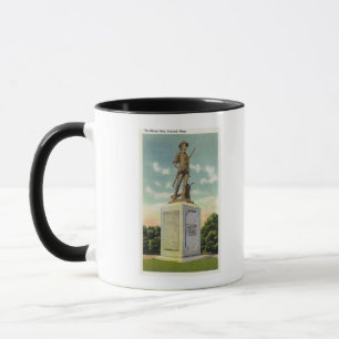 Aussicht auf die minutiöse Statue des Mannes Tasse