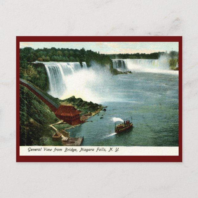 Aussicht auf die Niagarafälle, NY 1910 Vintag Postkarte (Vorderseite)