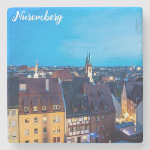 Aussicht auf die Nürnberger Altstadt in der Nacht Steinuntersetzer