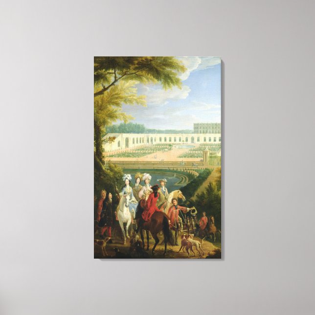Aussicht auf die Orangerie in Versailles nach 1697 Leinwanddruck (Vorderseite)
