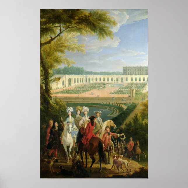 Aussicht auf die Orangerie in Versailles nach 1697 Poster (Vorne)