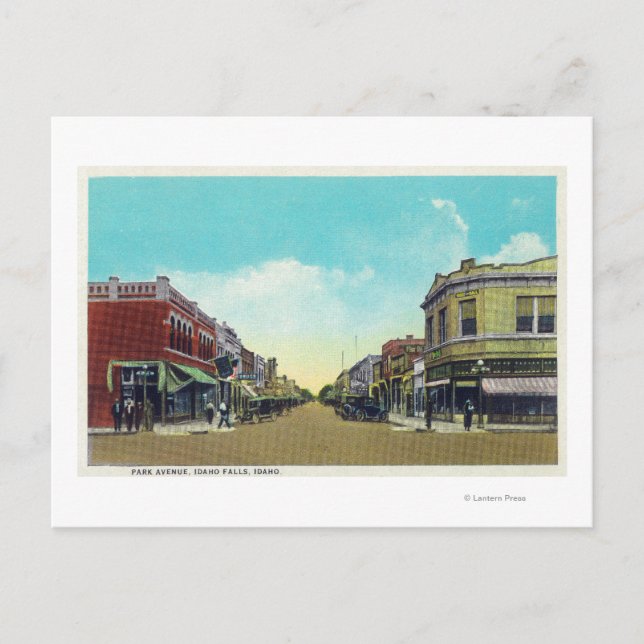 Aussicht auf die Park Avenue Idaho Falls, ID Postkarte (Vorderseite)