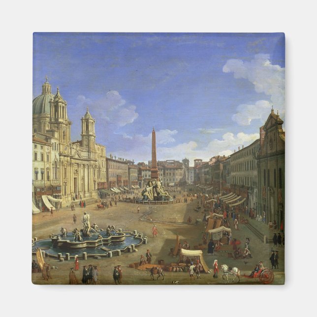 Aussicht auf die Piazza Navona, Rom Magnet (Vorne)