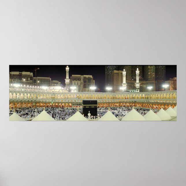 Aussicht auf die Pilger von Hajj auf der Kaaba, Me Poster (Vorne)
