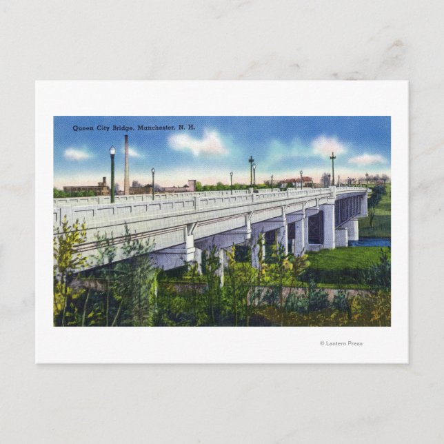 Aussicht auf die Queen City Bridge Postkarte (Vorderseite)