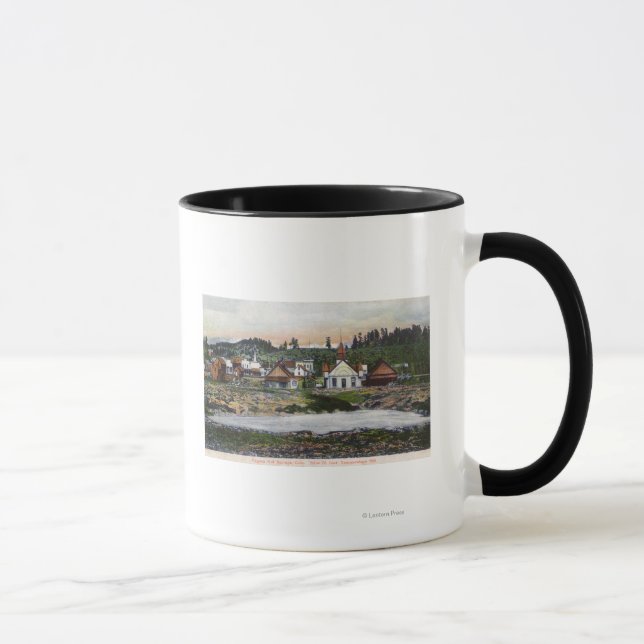 Aussicht auf die Quellen und die Stadt Tasse (Rechts)