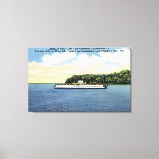 Aussicht auf die Roosevelt-Fähre Leinwanddruck (Vorderseite)