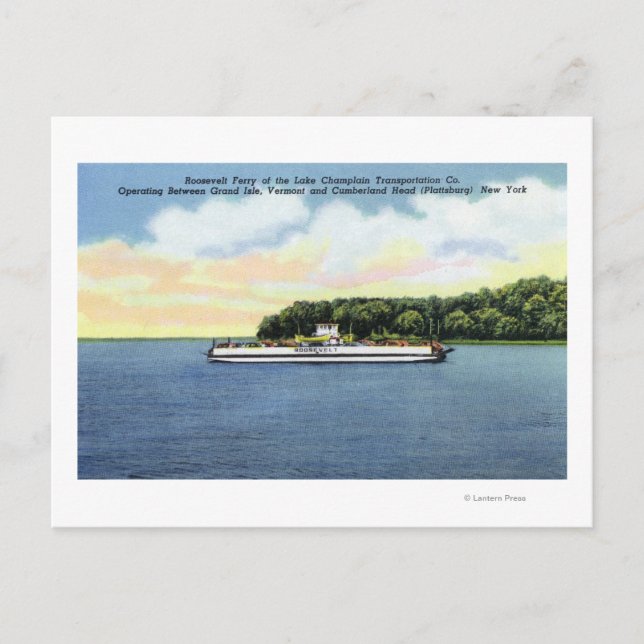 Aussicht auf die Roosevelt-Fähre Postkarte (Vorderseite)