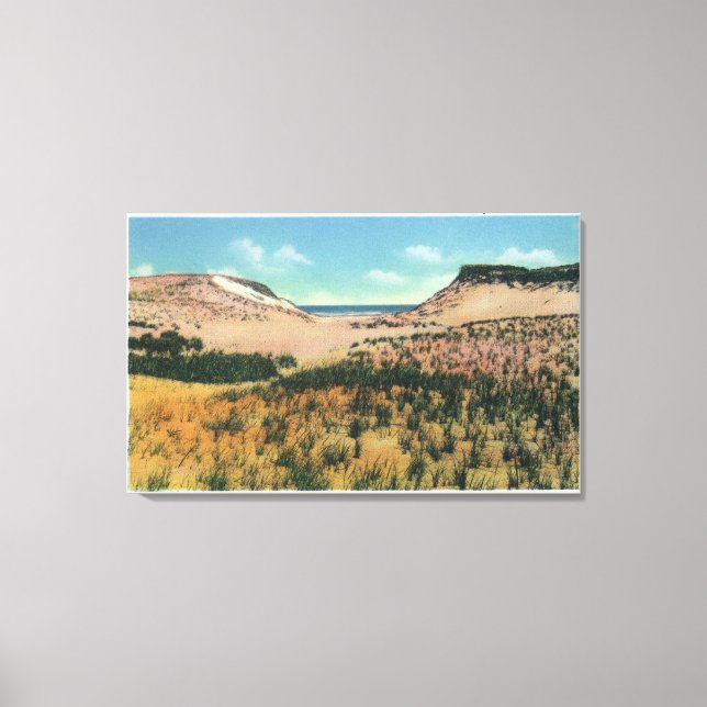 Aussicht auf die Sanddünen von Cape Cod 2 Leinwanddruck (Vorderseite)