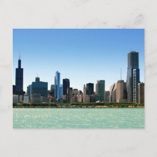 Aussicht auf die Skyline von Chicago am Lake Michi Postkarte
