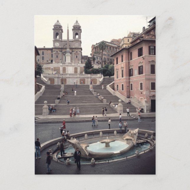 Aussicht auf die Spanische Treppe oder Scalinata Postkarte (Vorderseite)