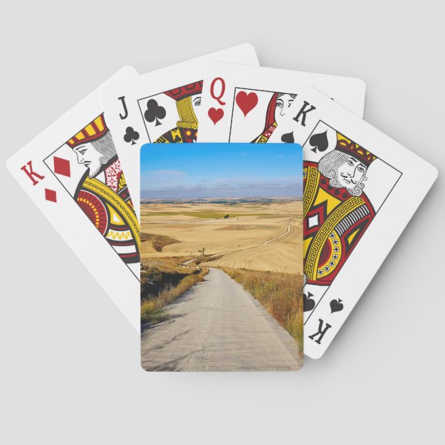 Aussicht auf die spanischen Mesetas Spielkarten (Rückseite)
