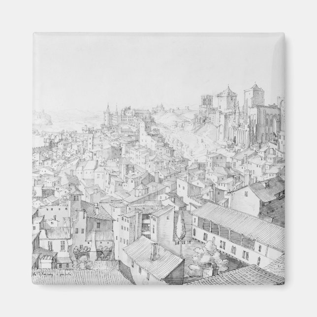 Aussicht auf die Stadt Avignon und die Umgebung Magnet (Vorne)