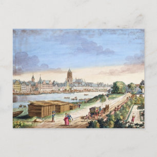 Aussicht auf die Stadt Frankfurt, nach Süden (Druc Postkarte