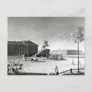 Aussicht auf die Statue von Peter dem Großen Postkarte