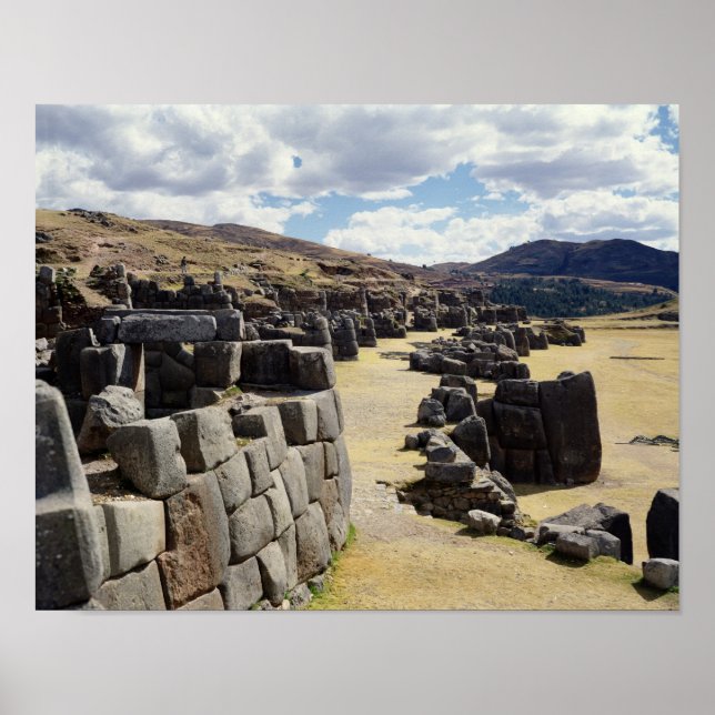 Aussicht auf die Steinmauern Poster (Vorne)