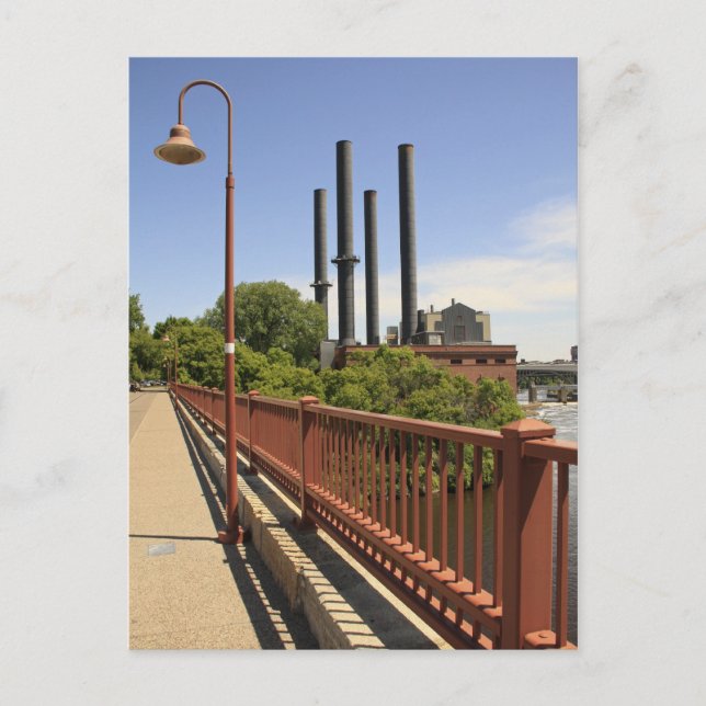 Aussicht auf die Stone Arch Bridge Postkarte (Vorderseite)