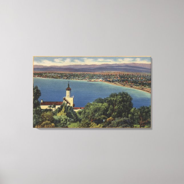 Aussicht auf die Strände Redondo & Hermosa, Kalifo Leinwanddruck (Vorderseite)