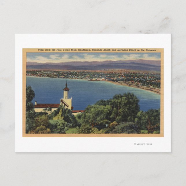Aussicht auf die Strände Redondo & Hermosa, Kalifo Postkarte (Vorderseite)