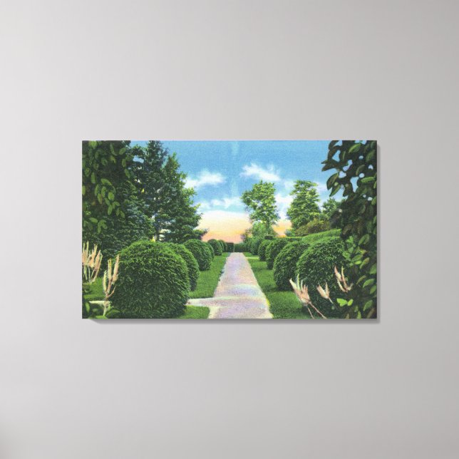 Aussicht auf die Tanglewood Gardens # 2 Leinwanddruck (Vorderseite)