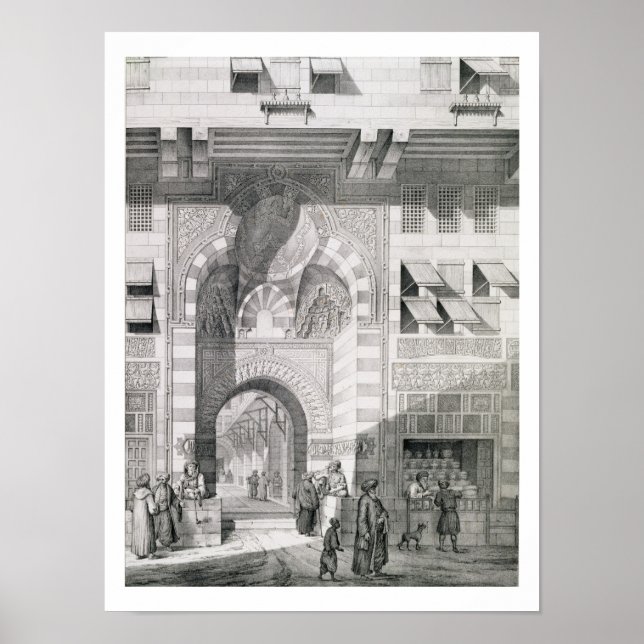 Aussicht auf die Tür von Okal Kaid-Bey, aus "Denkm Poster (Vorne)